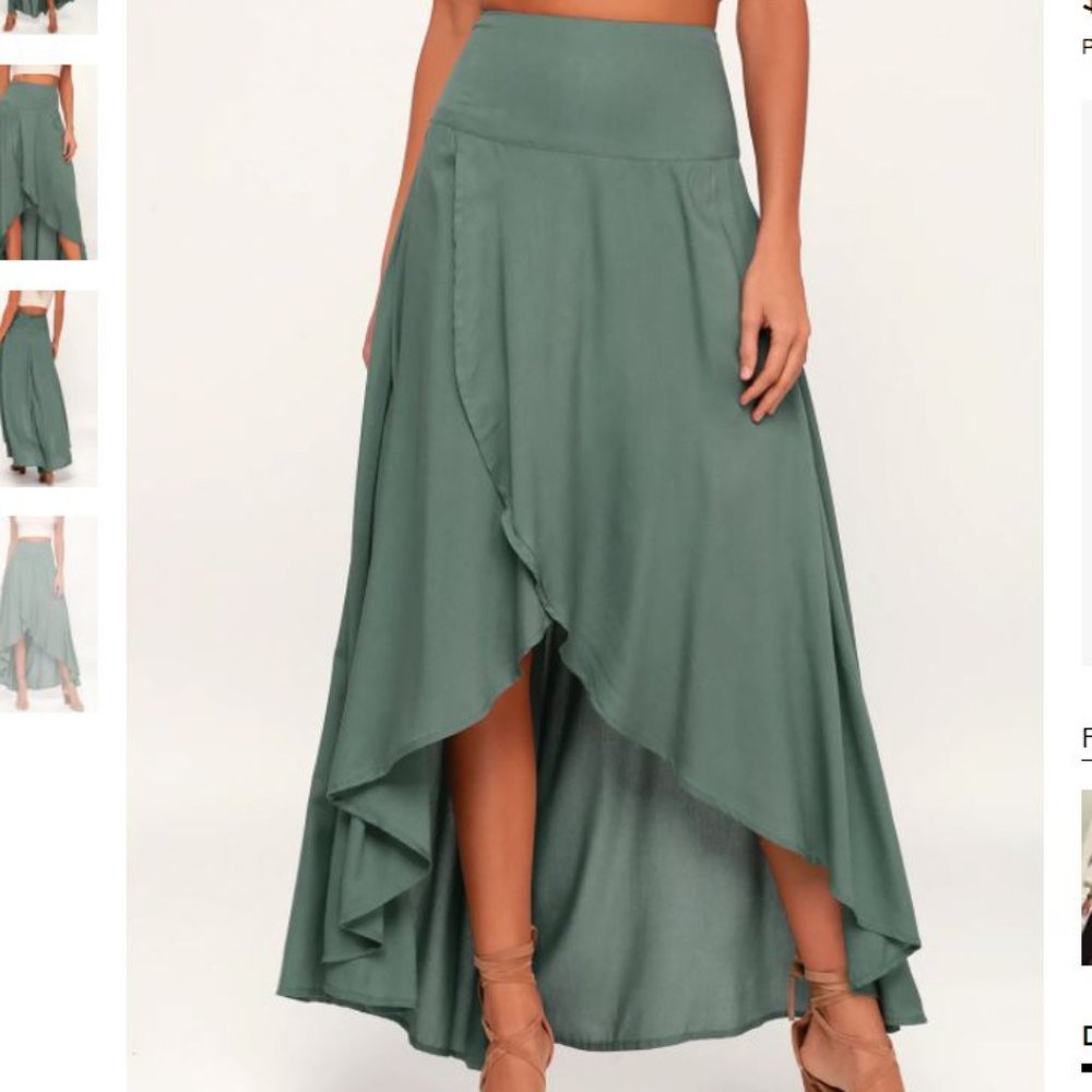 O’Neill Ambrosio High-Low Maxi Skirt size small